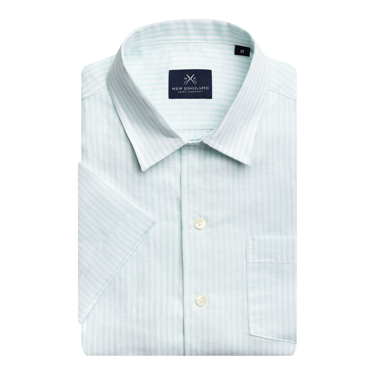 STRIPED LINEN SHORT SLEEVE CAMP SHIRT