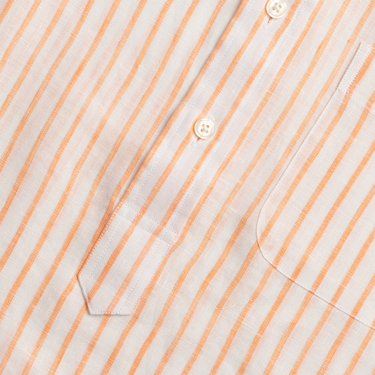 STRIPED LINEN SHORT SLEEVE POPOVER