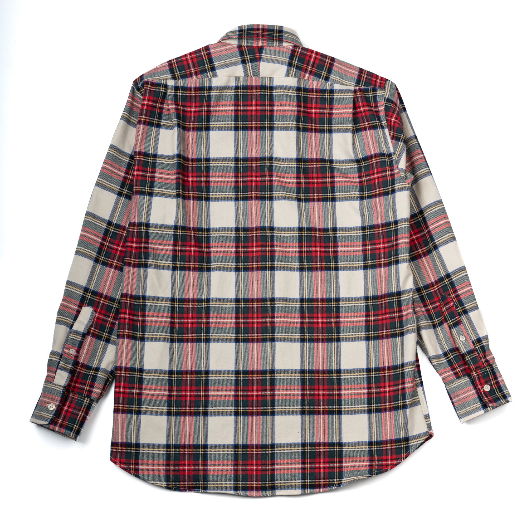 Bristol Button down White Red Green plaid Sport Shirt S