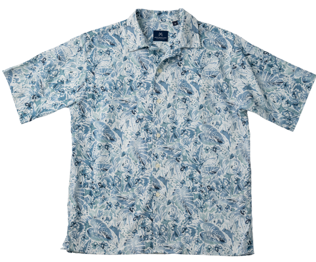 LINEN SHORT SLEEVE CAMP SHIRT
