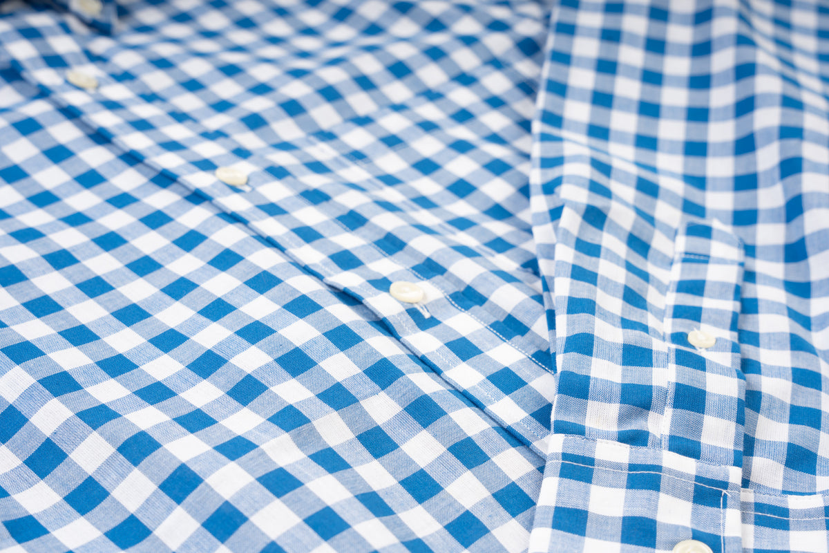 Bristol Button-down Royal Gingham Cotton Madras Sport Shirt