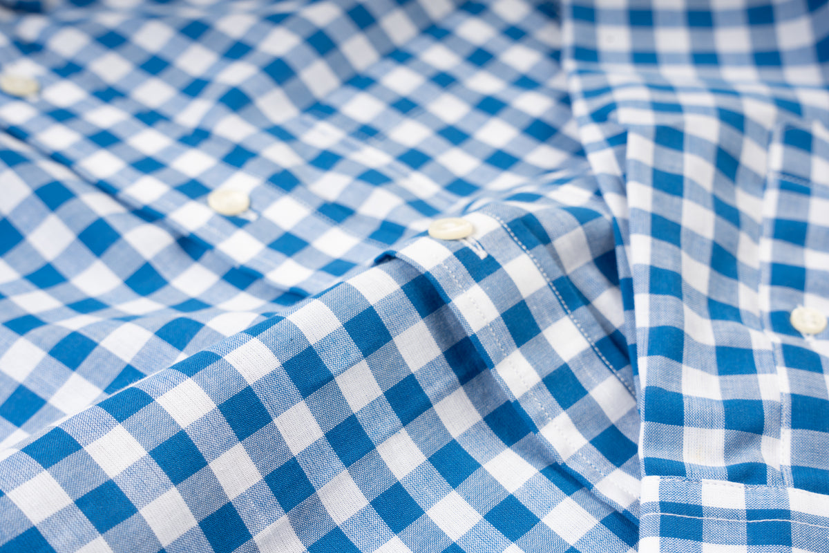 Bristol Button-down Royal Gingham Cotton Madras Sport Shirt