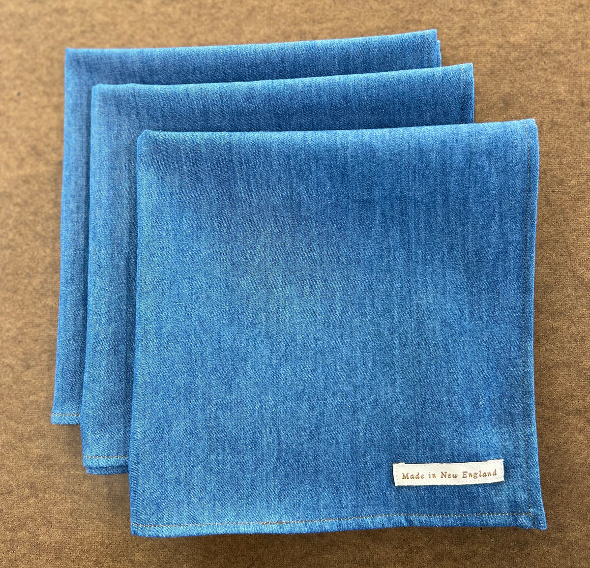 Pack of 3 Denim Chambray Handkerchief