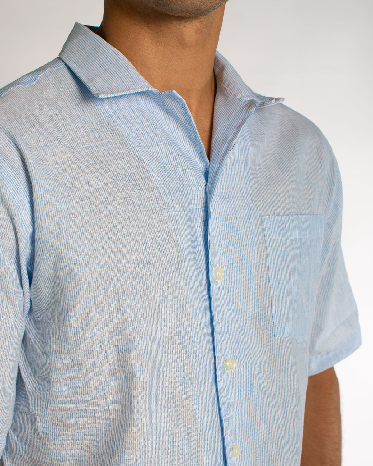LINEN SHORT SLEEVE CAMP SHIRT