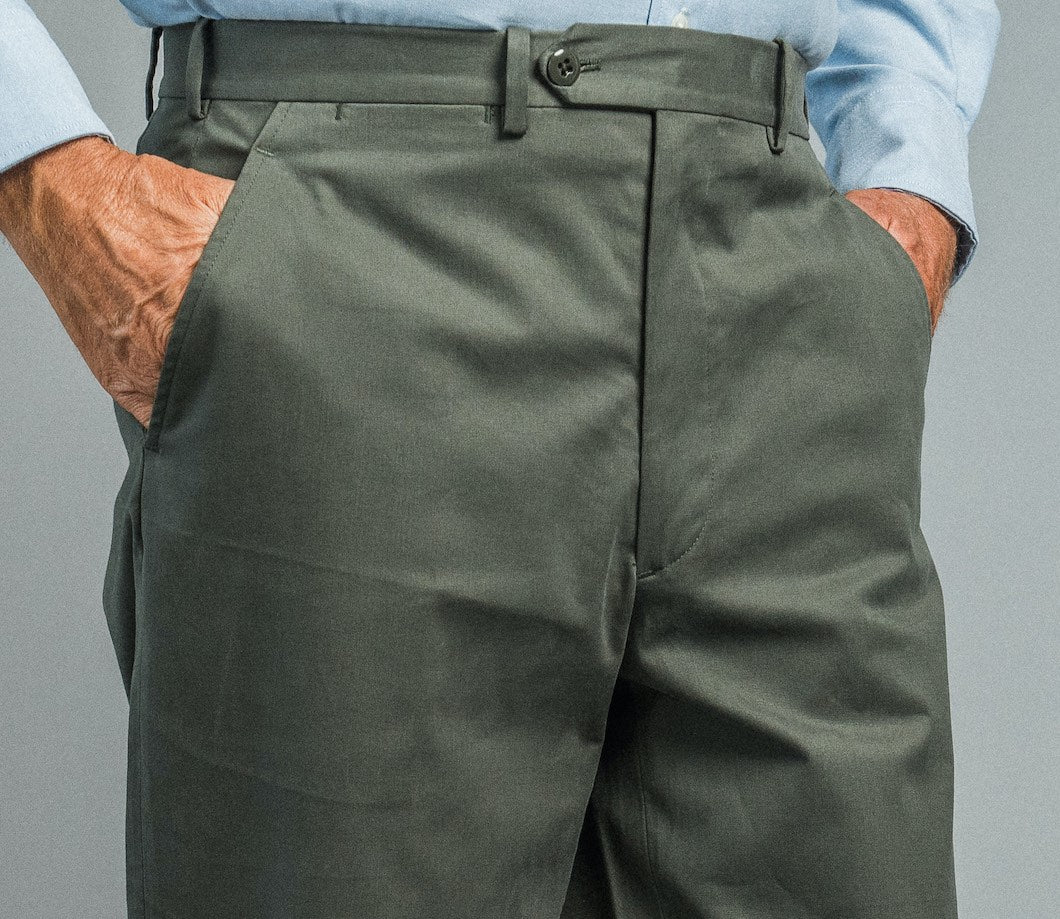 Classic Fit Olive Cotton Chino