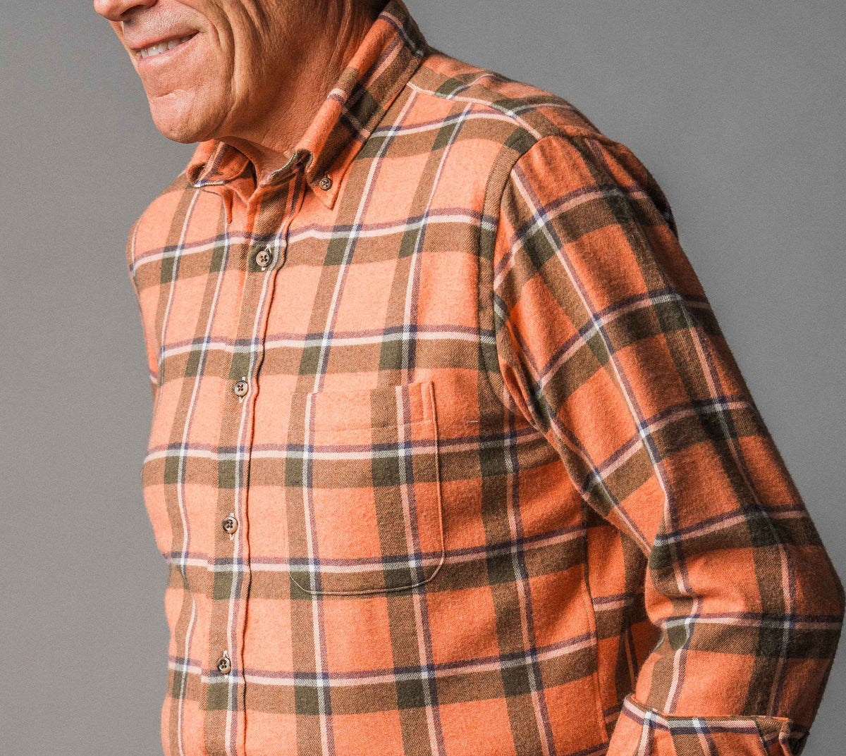 Bristol Button down Melon plaid Sport Shirt