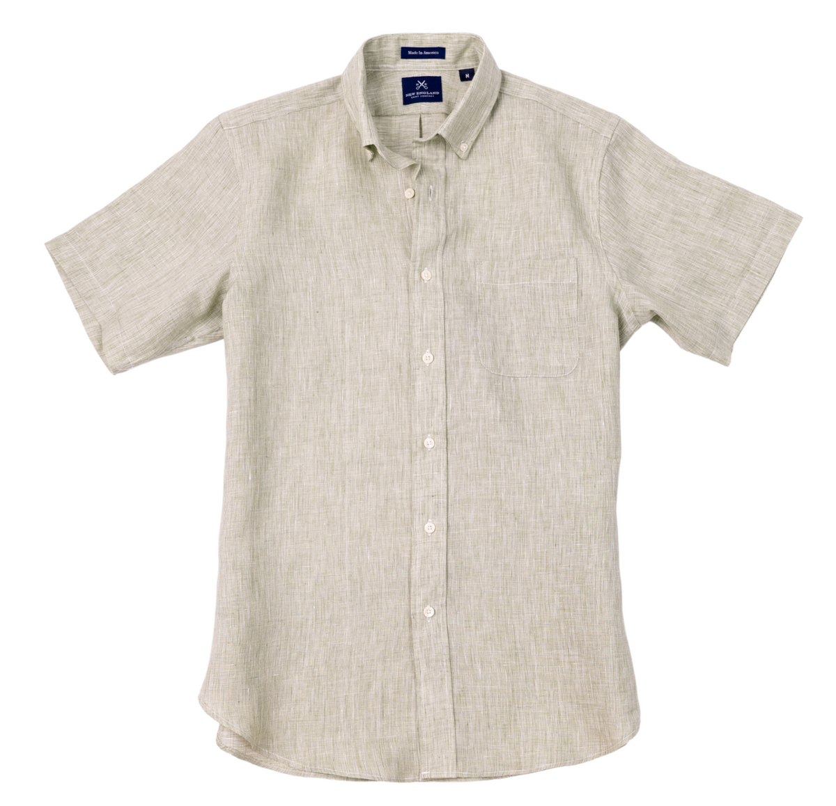 Sage Green Short Sleeve Linen Sport Shirt