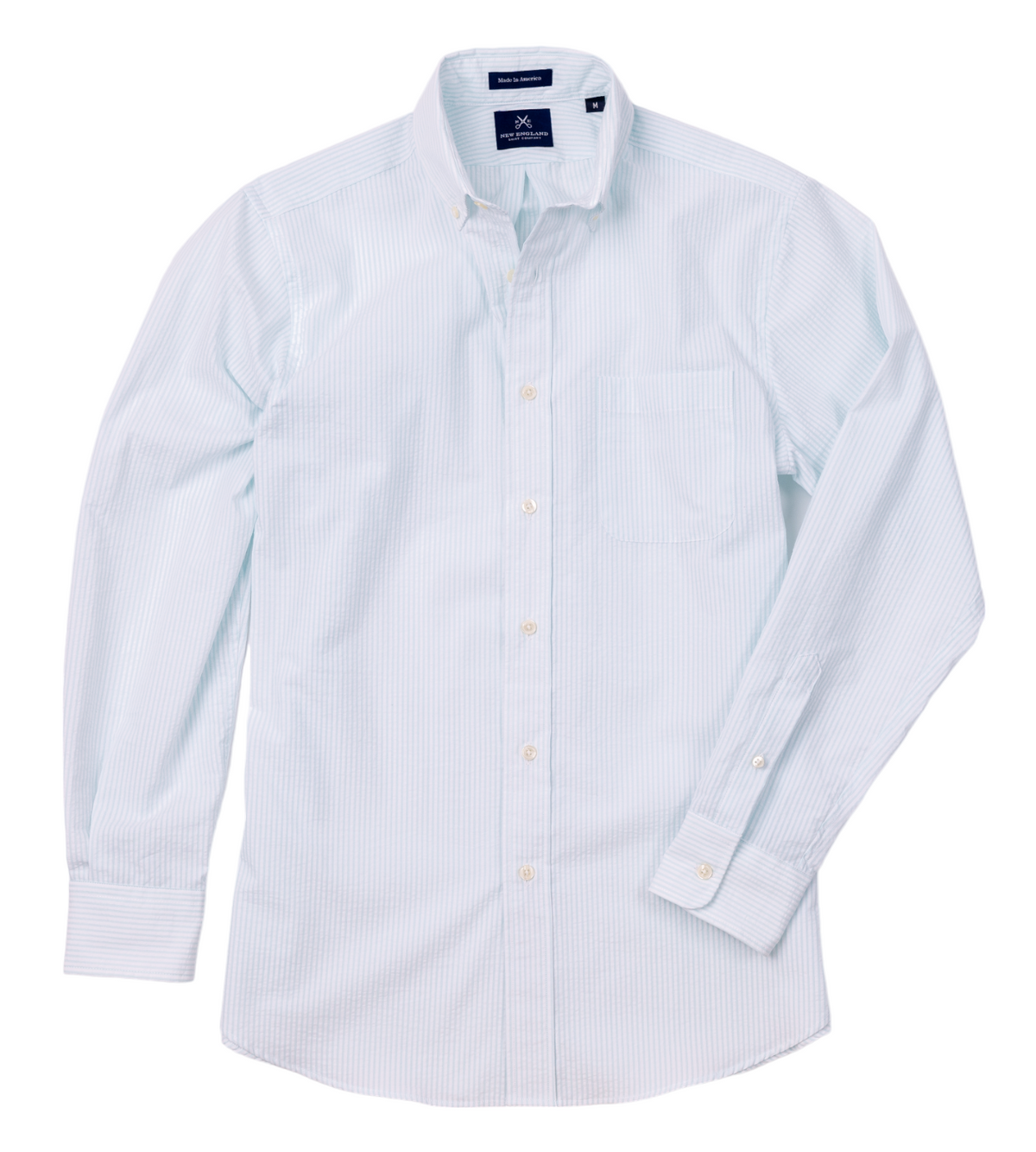 Mint Stripe Seersucker Sport Shirt