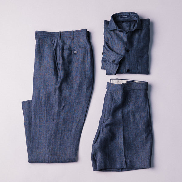 Linen Herringbone Sailor Jacket - ROSARYMOON OFFICIAL WEB STORE