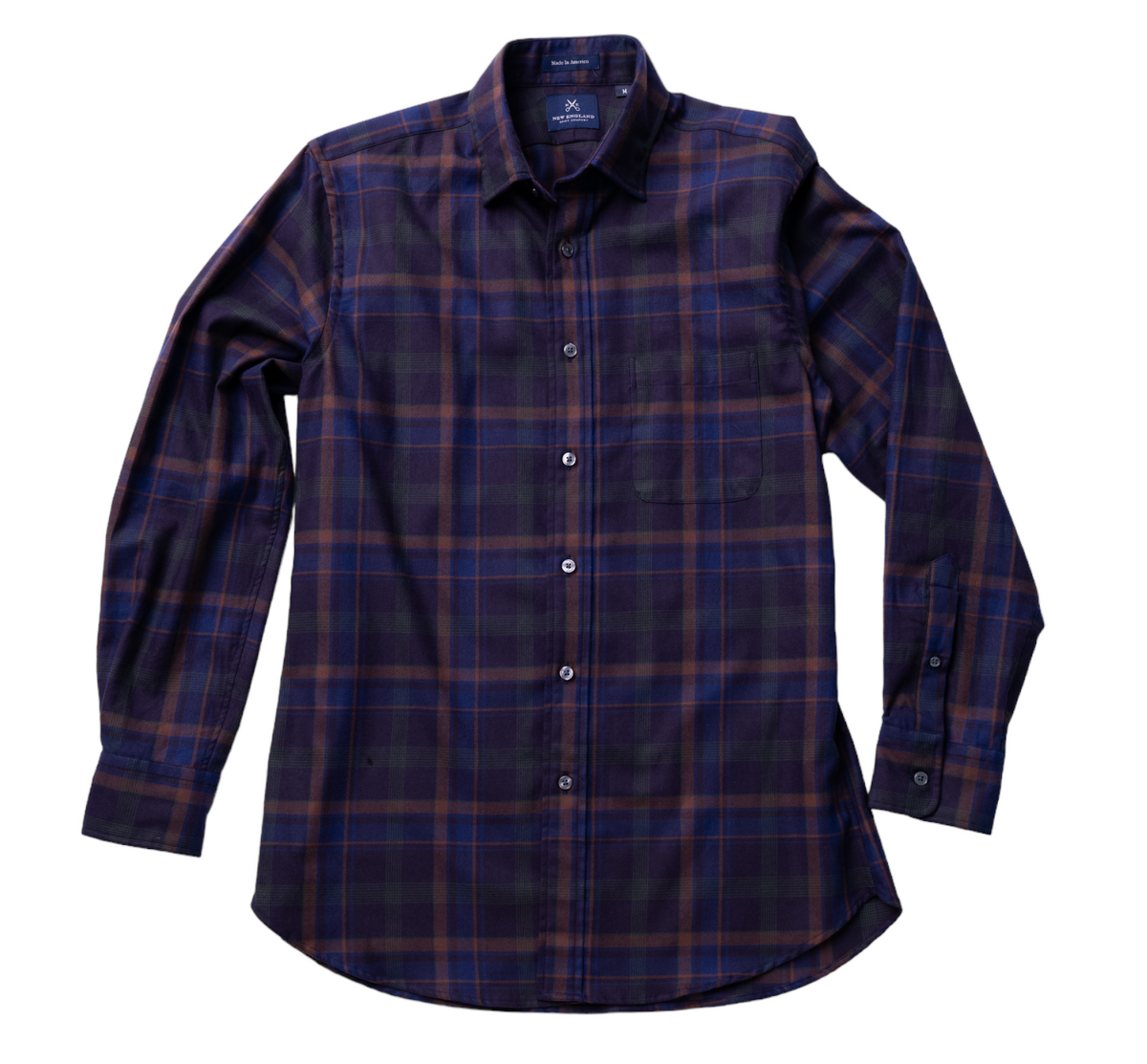 Button down Navy Multi-color plaid Sport Shirt
