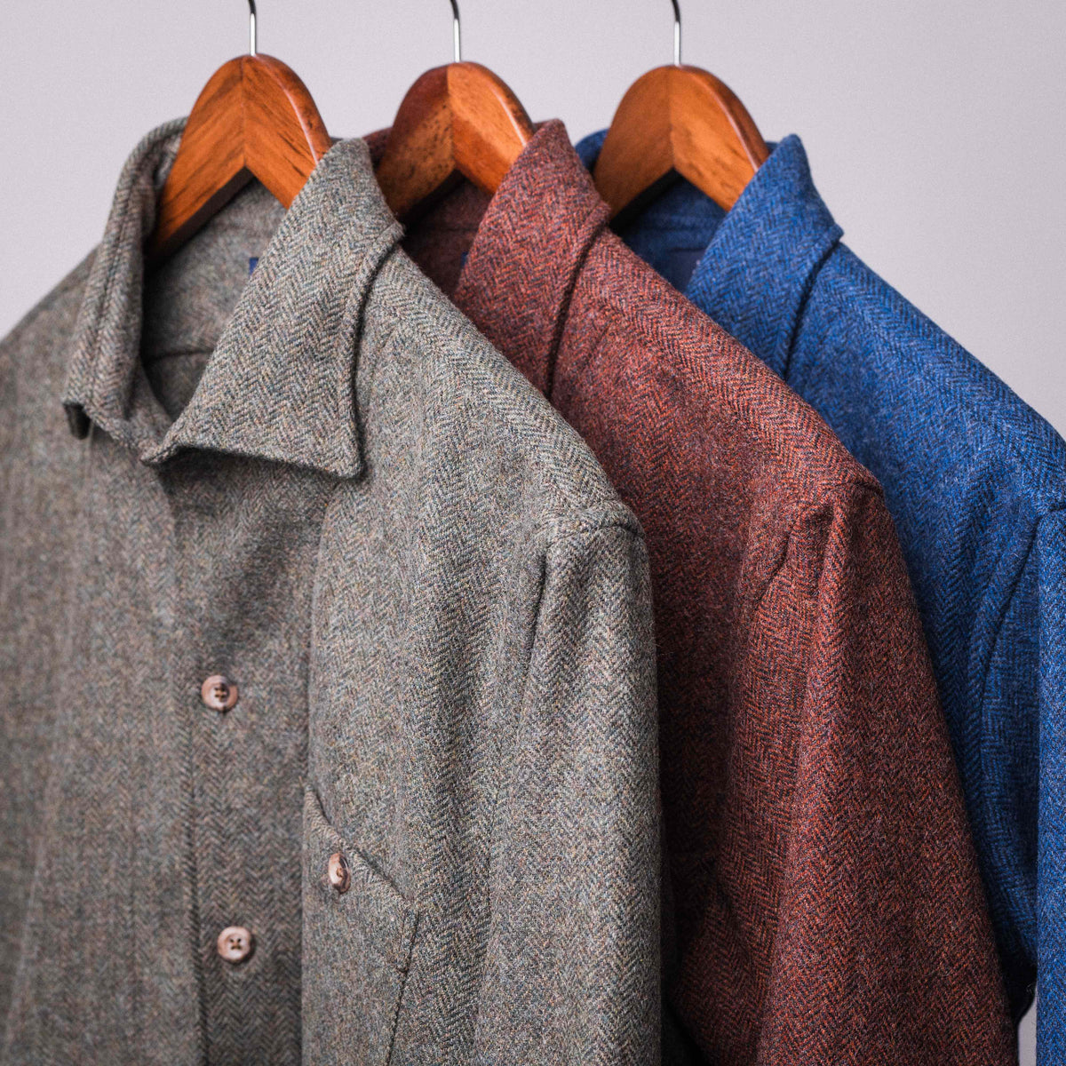 AWC Wool Tweed Rust Wye Shirt Jacket