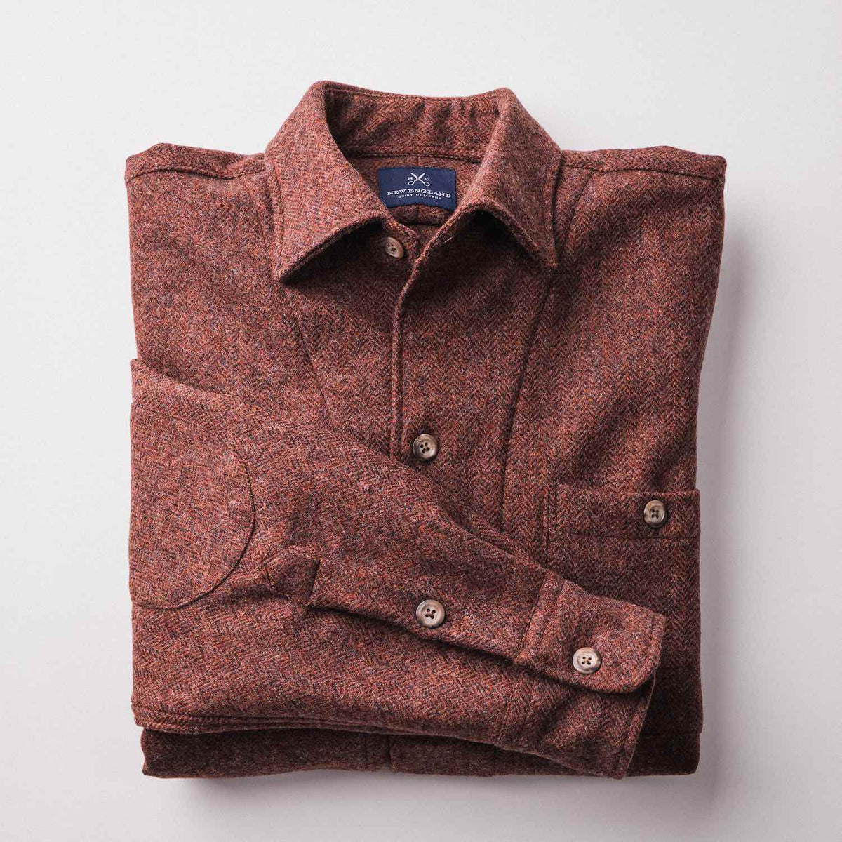 AWC Wool Tweed Rust Wye Shirt Jacket