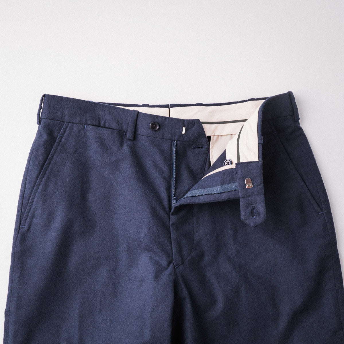 Cotton Moleskin Navy Trouser