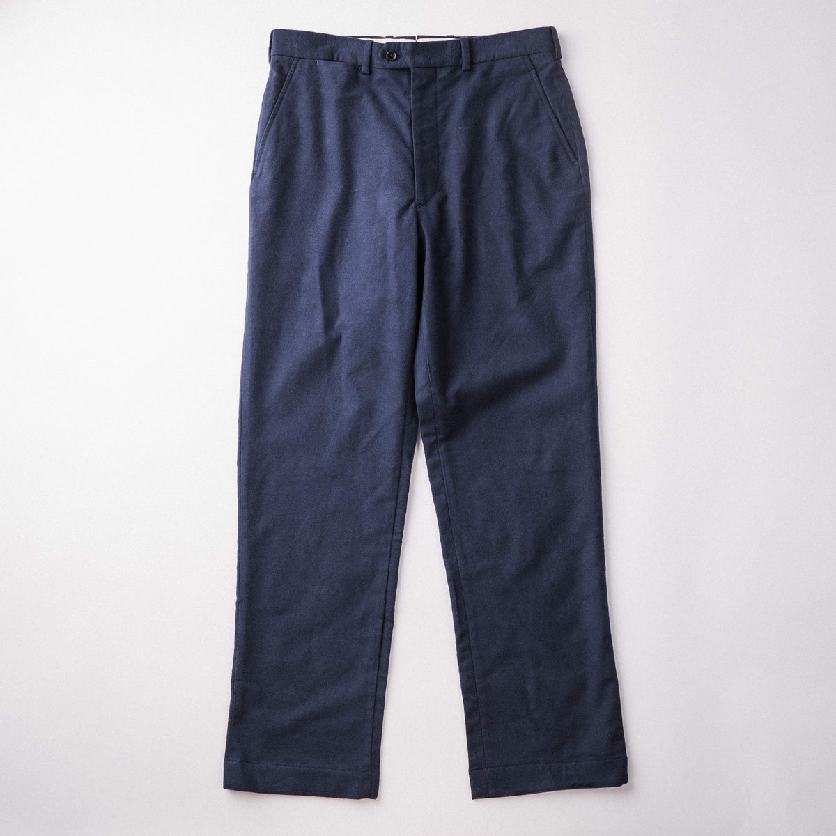 Cotton Moleskin Navy Trouser