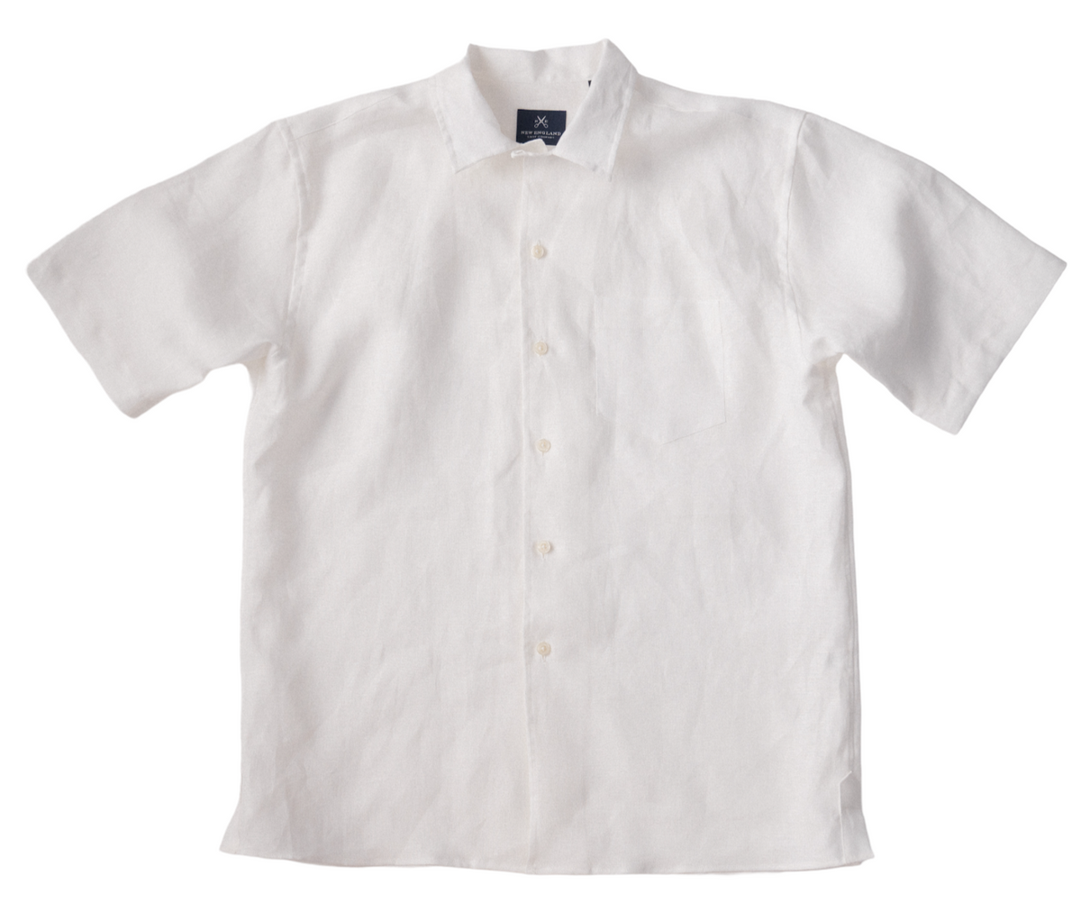 LINEN SHORT SLEEVE CAMP SHIRT