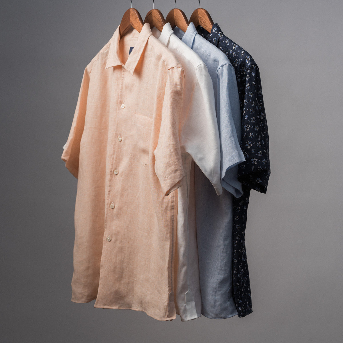 SHORT SLEEVE LINEN CAMP SHIRT