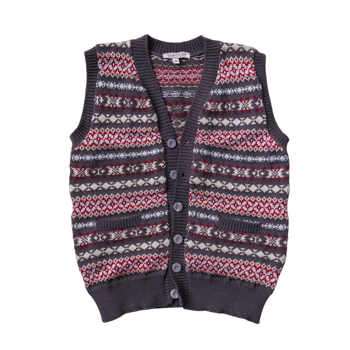NL Fairisle Knit Sweater Cardigan Vest