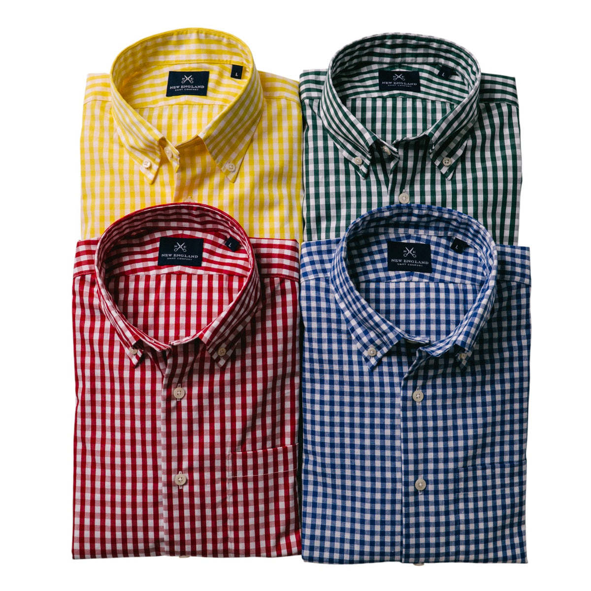 Button-down Kelly Gingham Cotton Poplin Sport Shirt