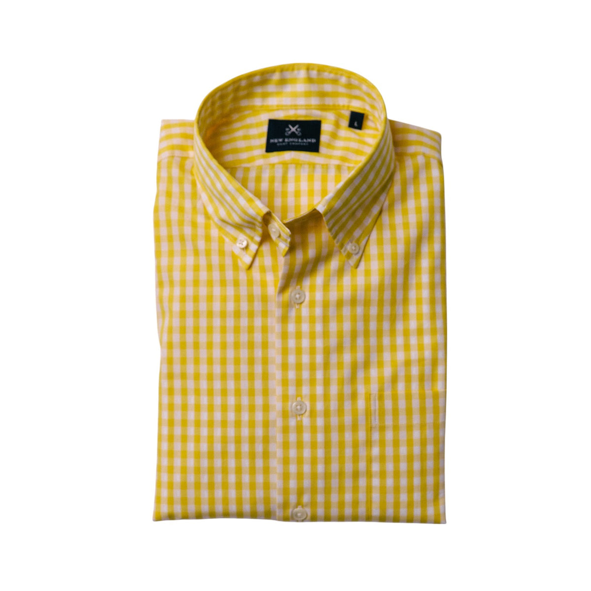 Button-down Sunshine Gingham Cotton Poplin Sport Shirt
