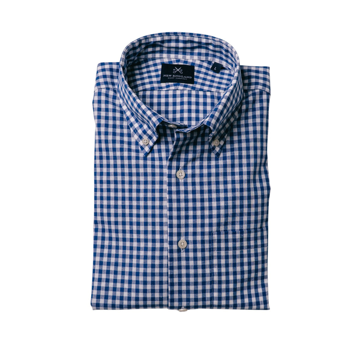 Button-down Royal Gingham Cotton Poplin Sport Shirt