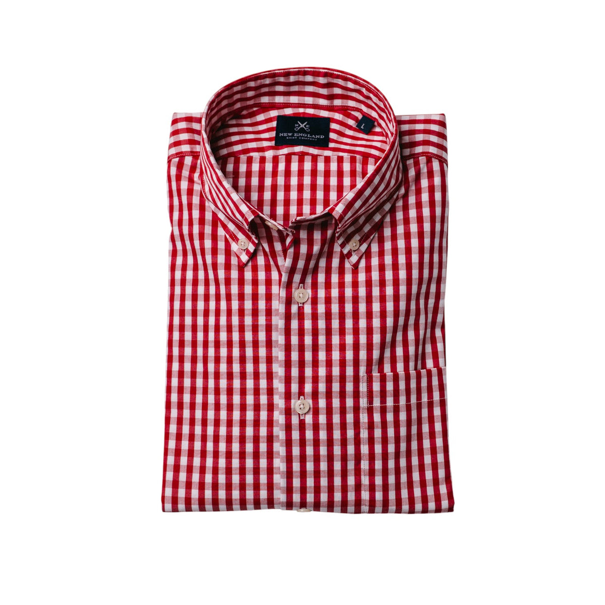 Button-down Apple Gingham Cotton Poplin Sport Shirt