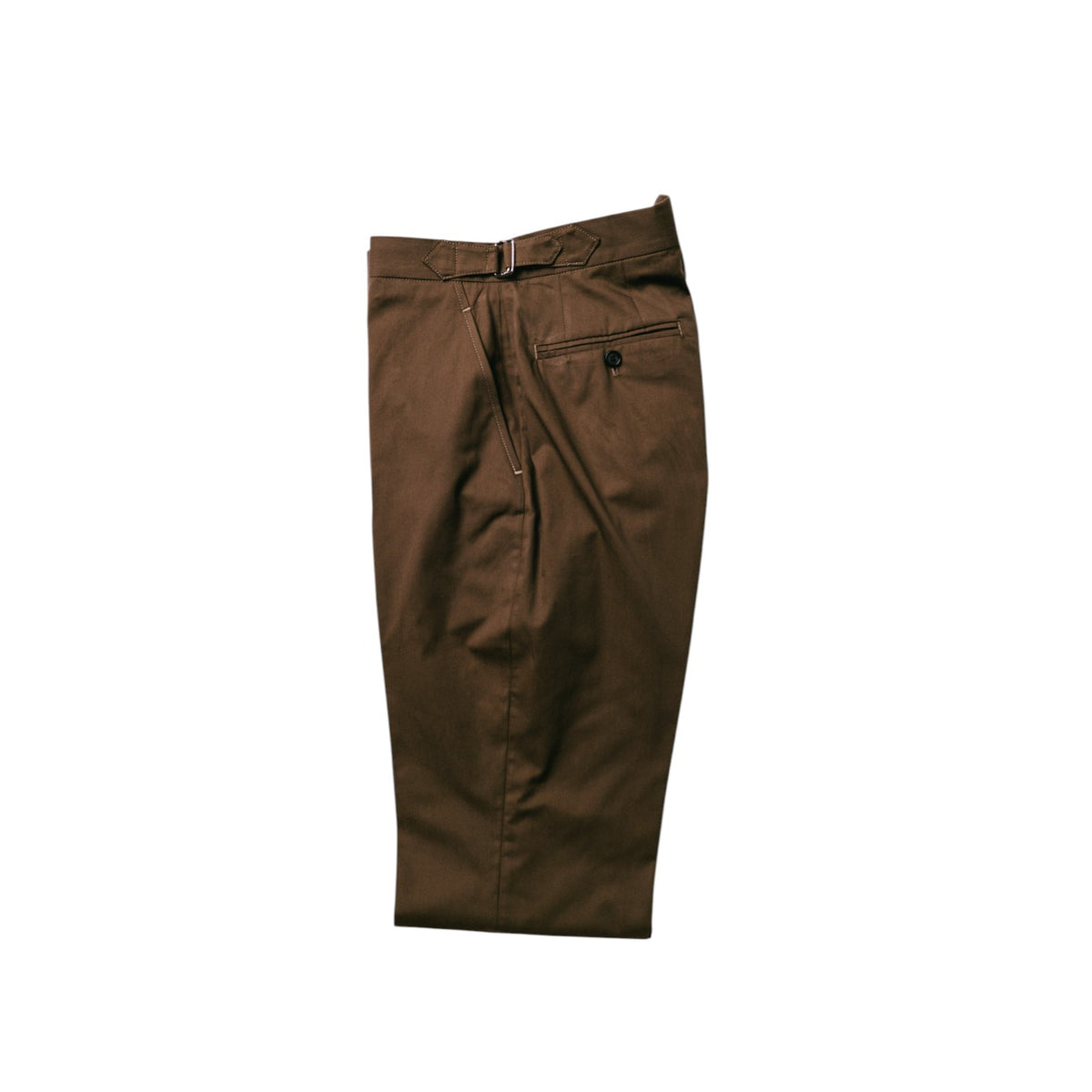 Tobacco Cotton Poplin Tapered Trouser