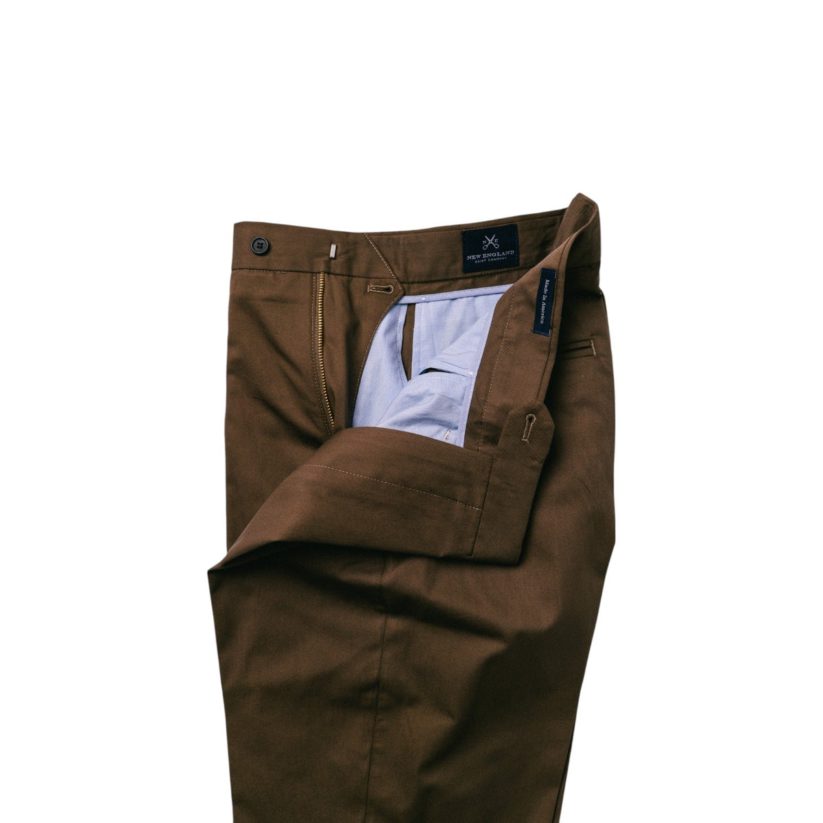Tobacco Cotton Poplin Tapered Trouser