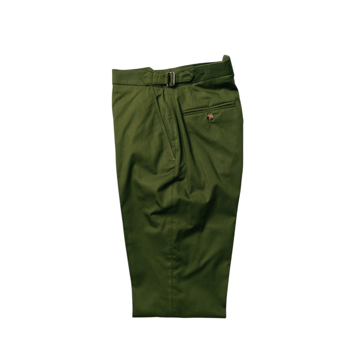 Moss Cotton Poplin Tapered Trouser