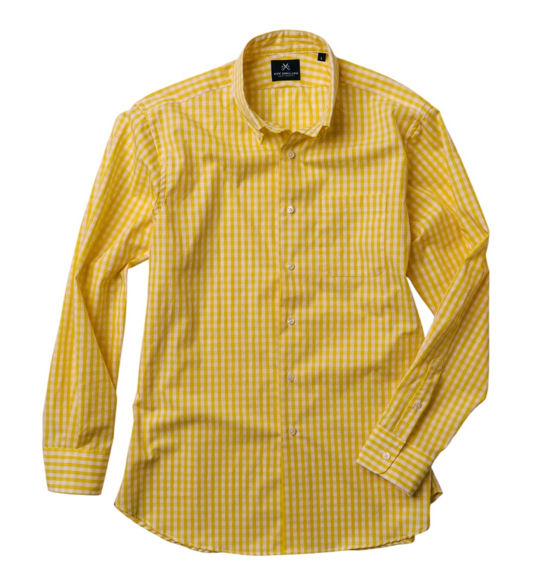 Button-down Sunshine Gingham Cotton Poplin Sport Shirt