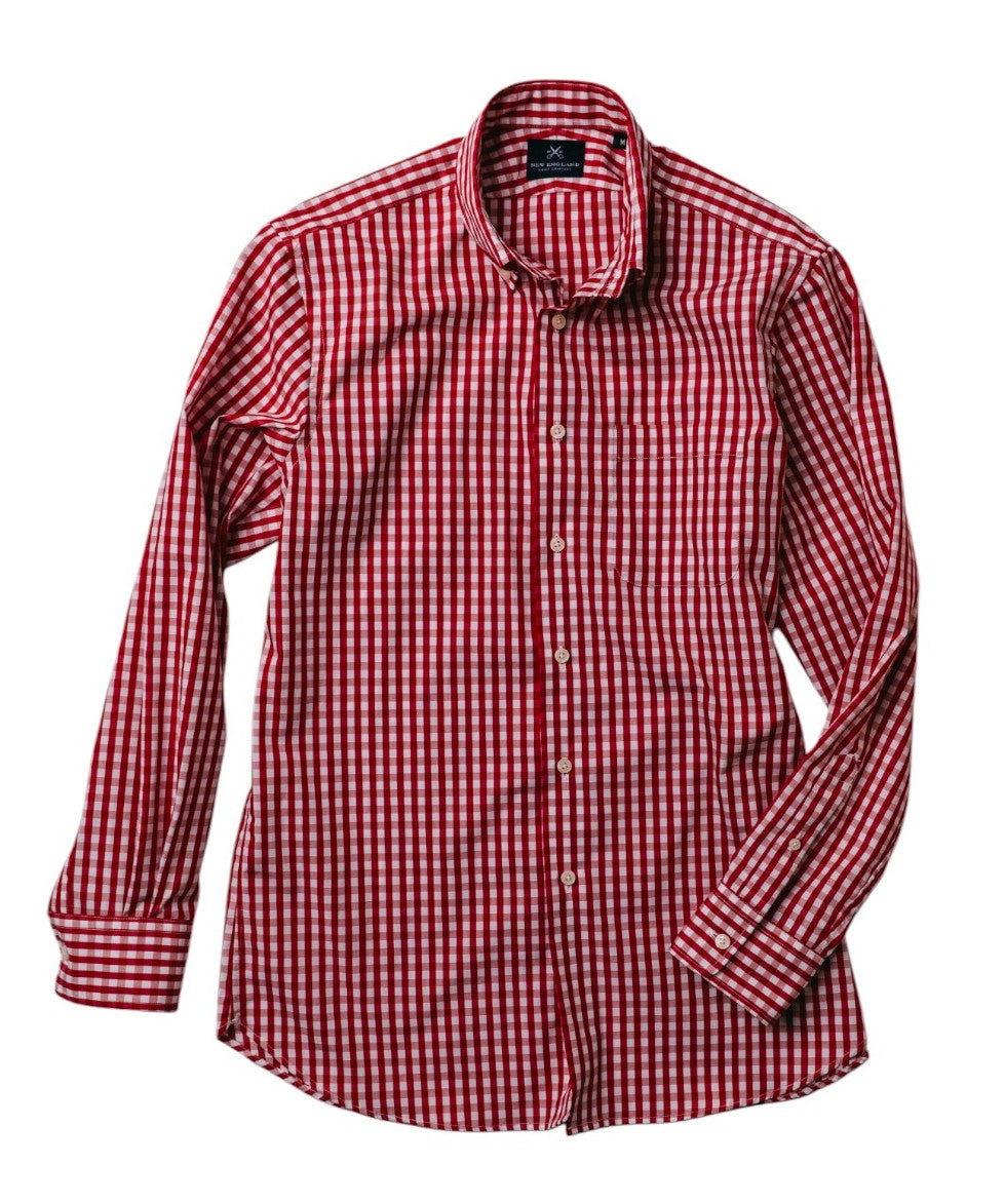 Button-down Apple Gingham Cotton Poplin Sport Shirt