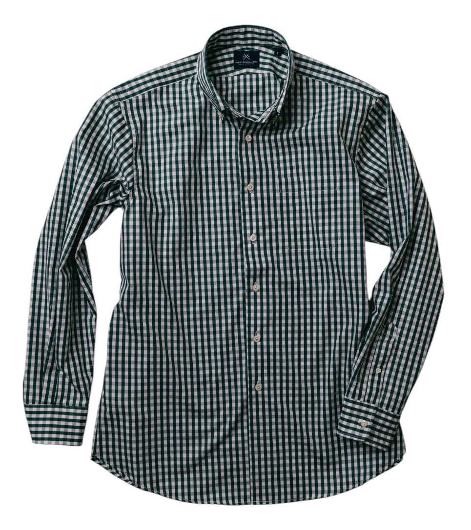 Button-down Kelly Gingham Cotton Poplin Sport Shirt