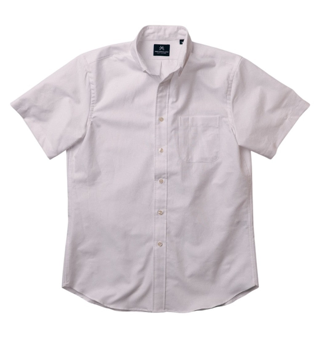 White Oxford Short Sleeve Button-down Artist Shirt