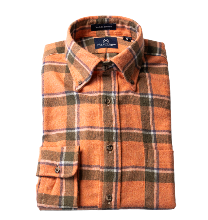 Bristol Button down Melon plaid Sport Shirt