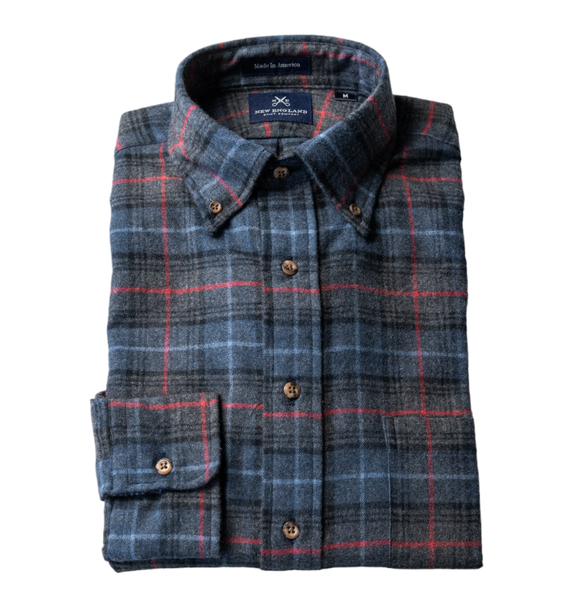 Bristol Button down Charcoal Multi-color plaid Sport Shirt