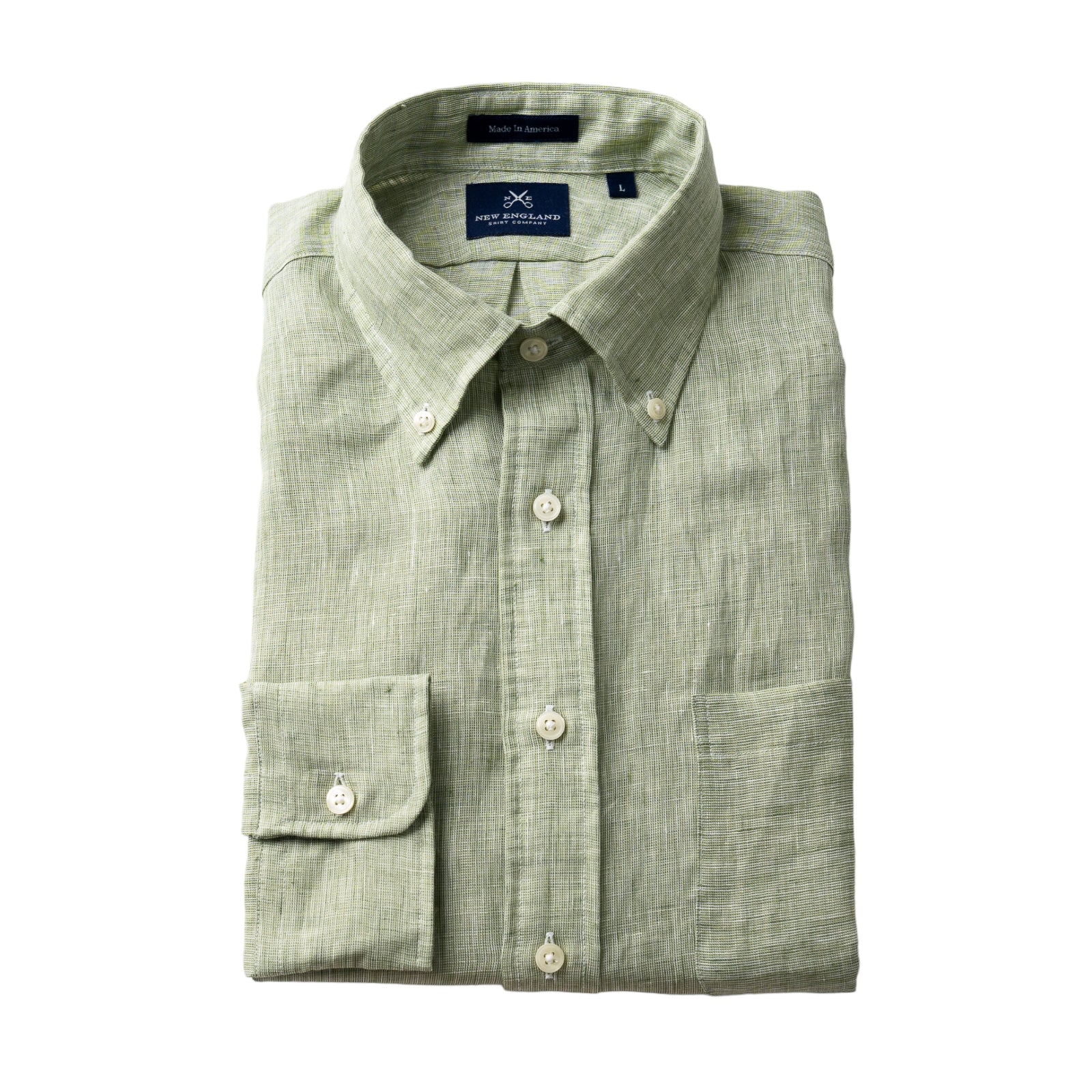 Bristol Button-down Sage Green Linen Sport Shirt – NewEnglandShirtCo