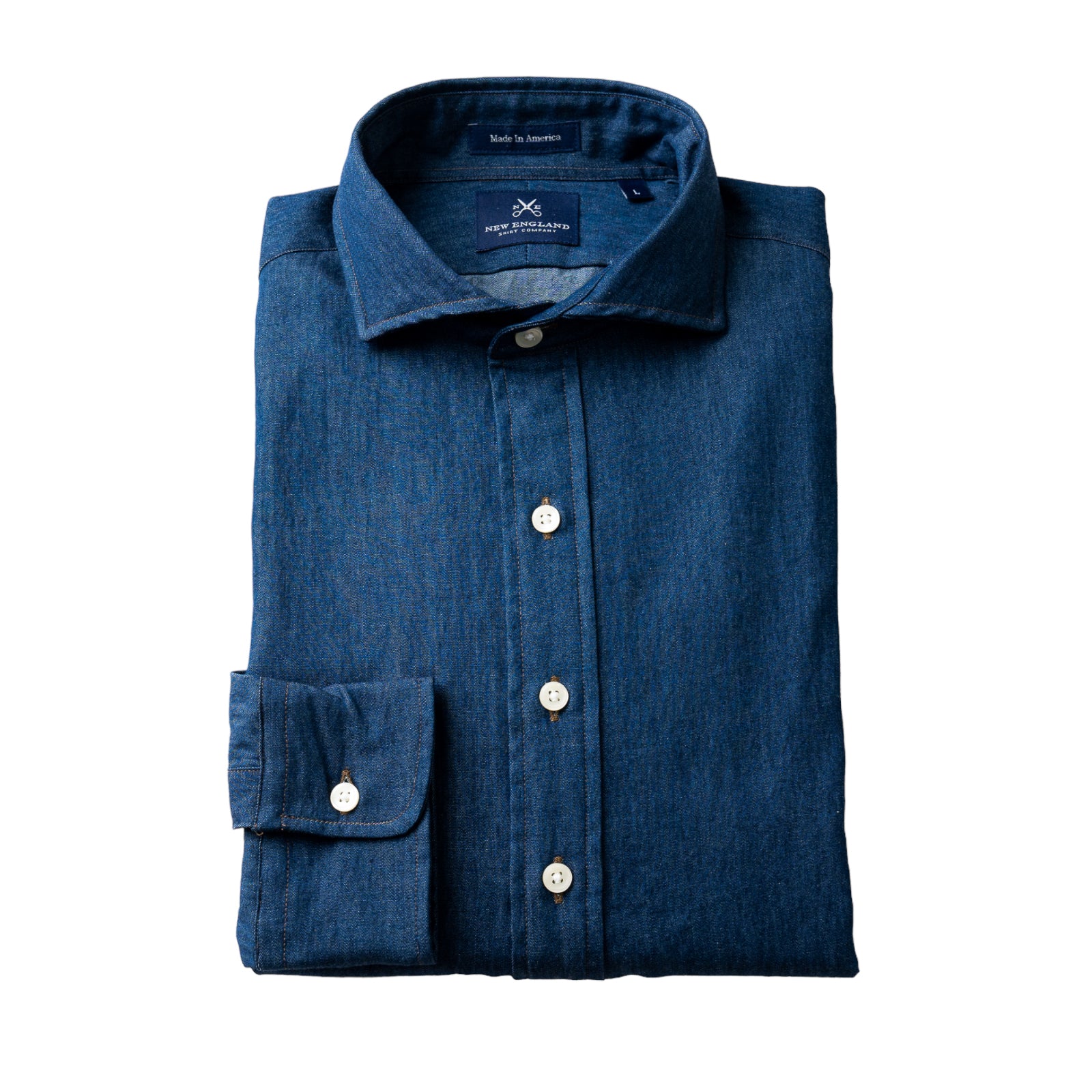 CHAMBRAY POPOVER SPORT SHIRT - DARK INDIGO – NewEnglandShirtCo
