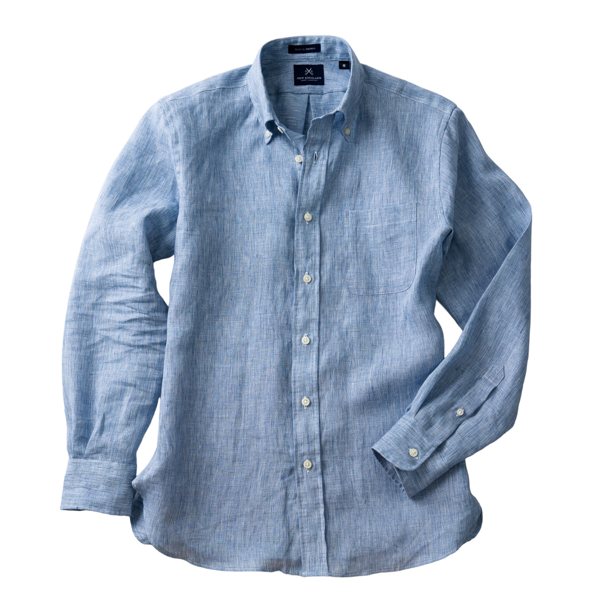 Bristol Button-down Summer Blue Linen Sport Shirt