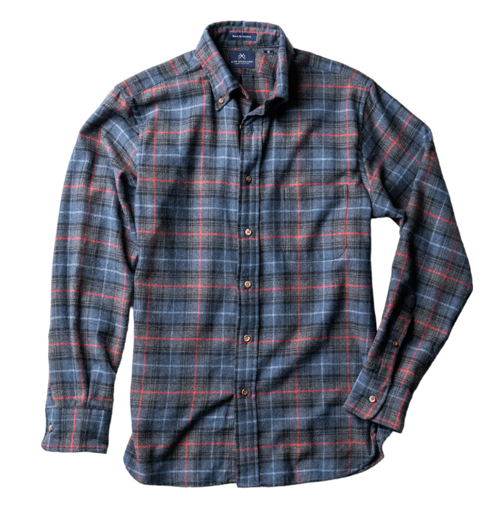 Bristol Button down Charcoal Multi-color plaid Sport Shirt