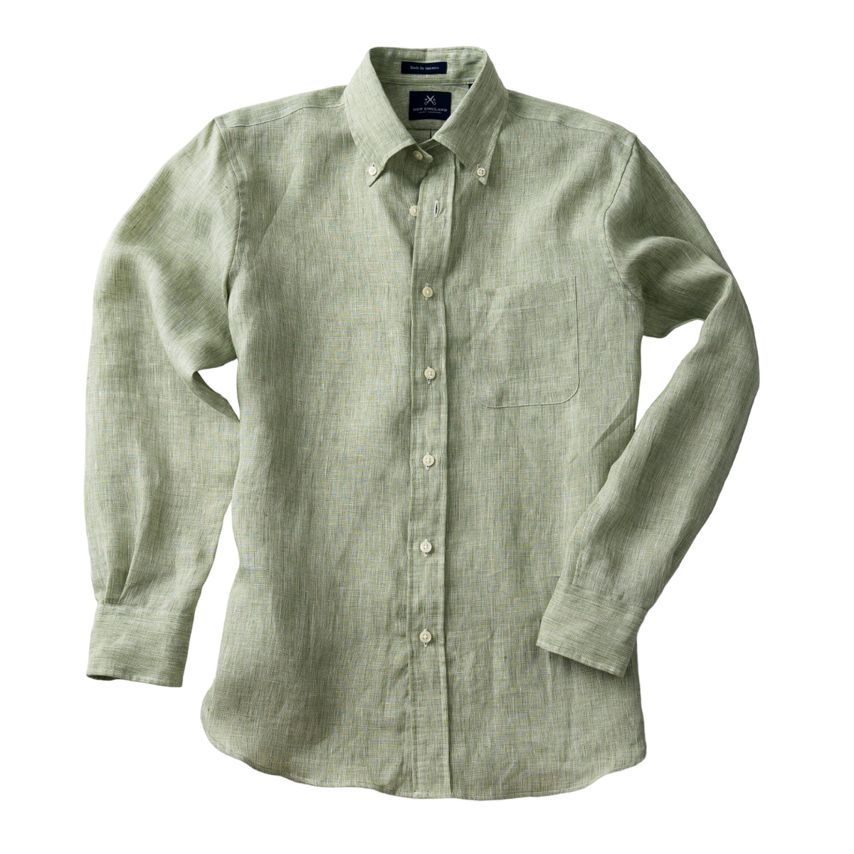 Bristol Button-down Sage Green Linen Sport Shirt