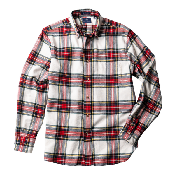 Red and green plaid shirt best sale mens
