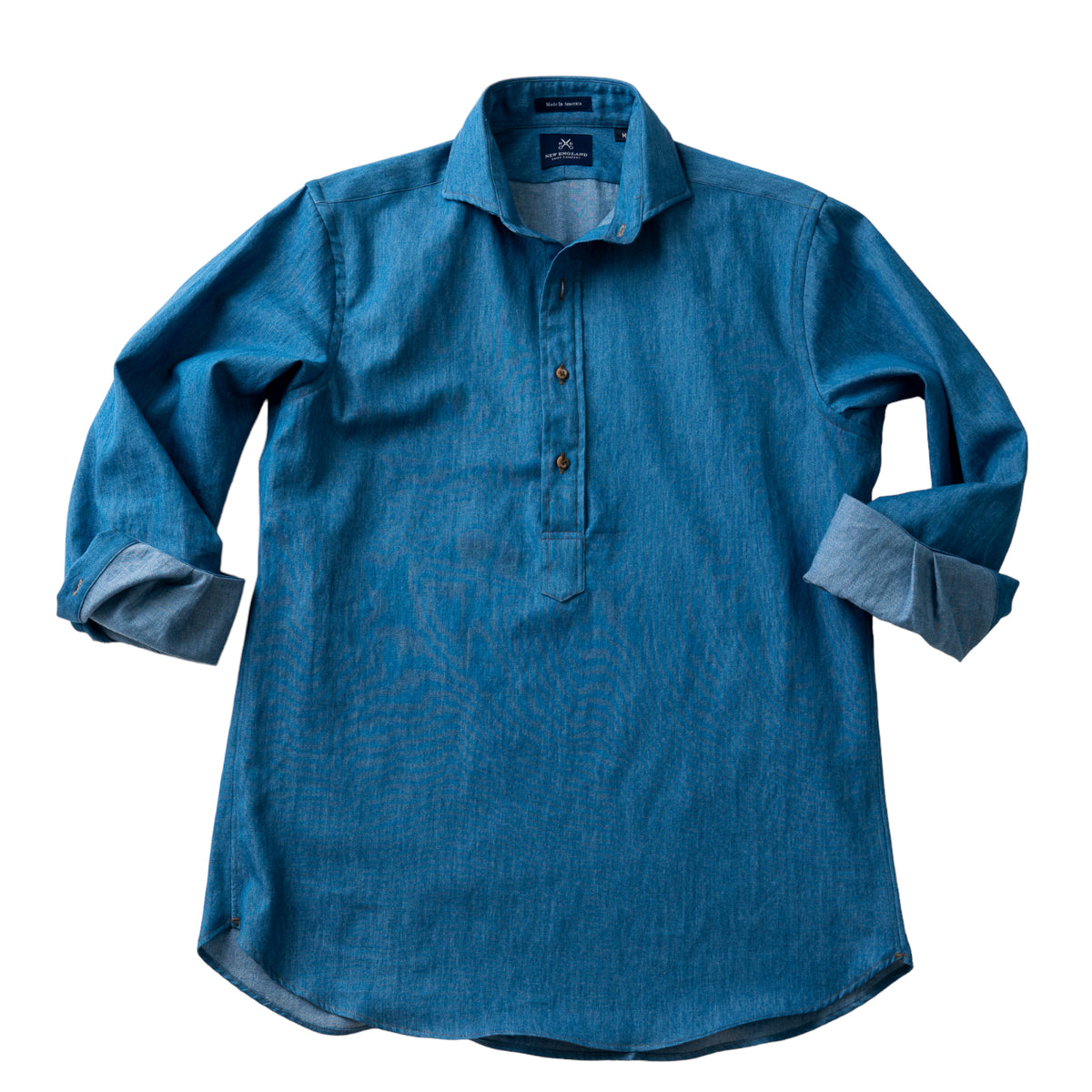 Popover Light Indigo Chambray Denim Sport Shirt