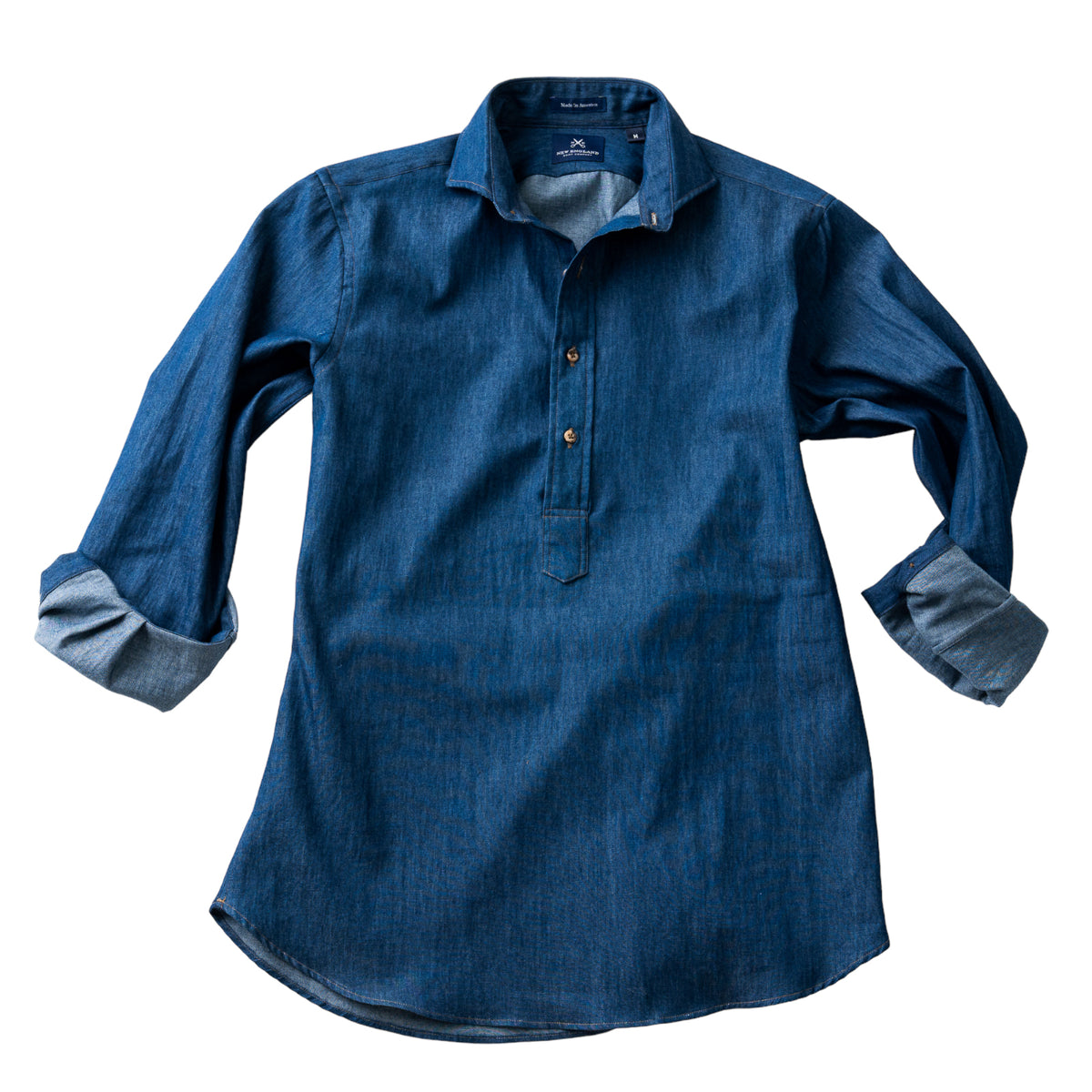 Popover Dark Indigo Chambray Denim Sport Shirt