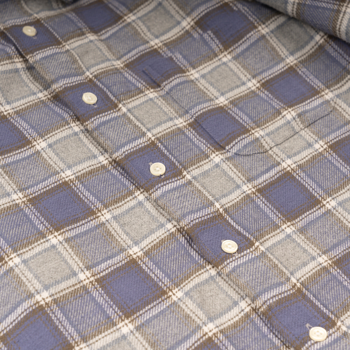 Heavy Cotton Blue Plaid Flannel
