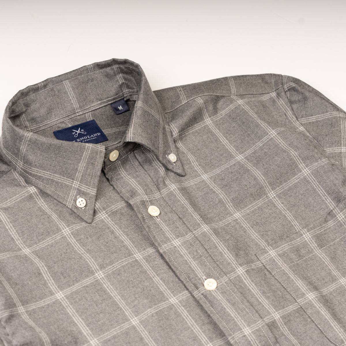 Grey Windowpane Sport Shirt