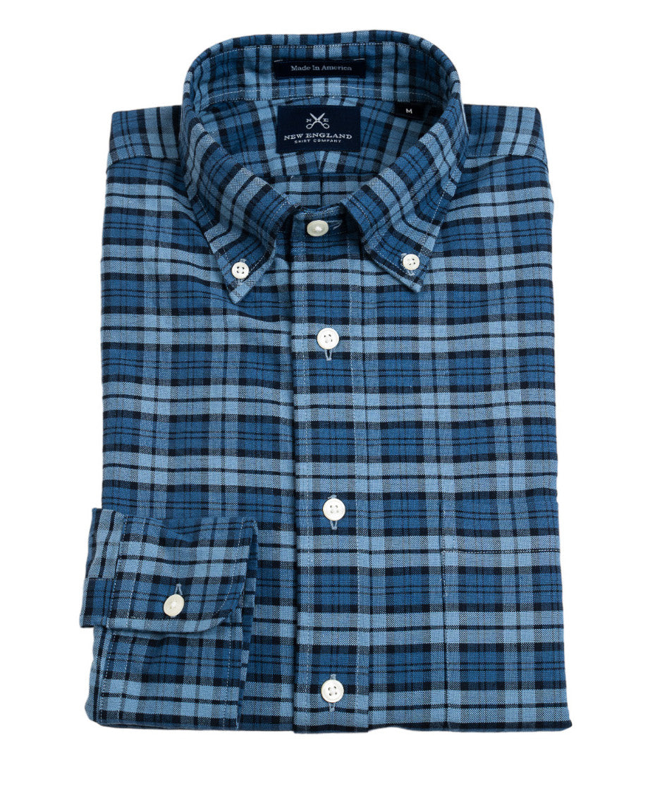 Bristol Button-Down Indigo Check Oxford Sport Shirt