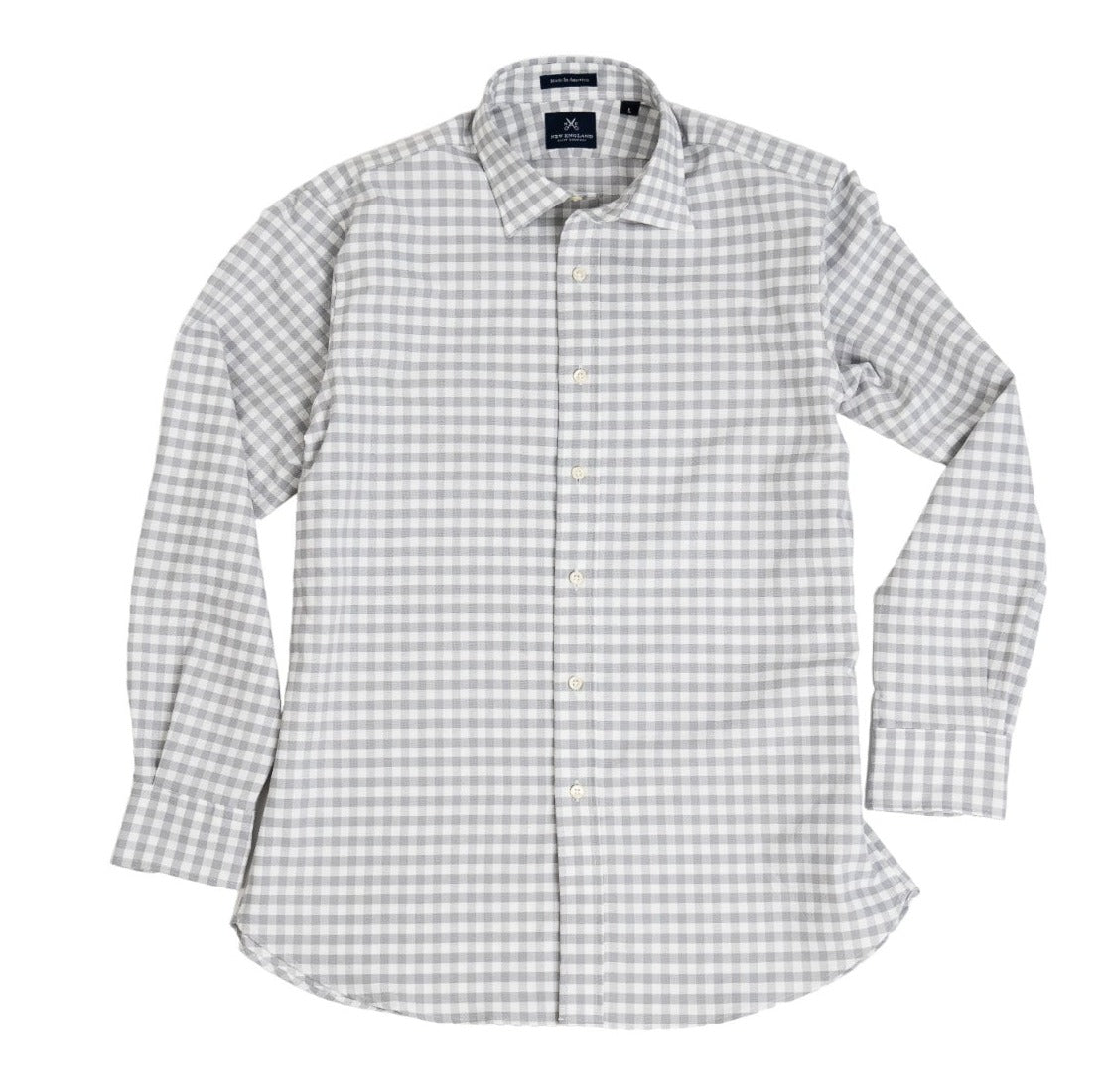 Weston Spread Collar Grey/White Check Oxford Sport Shirt