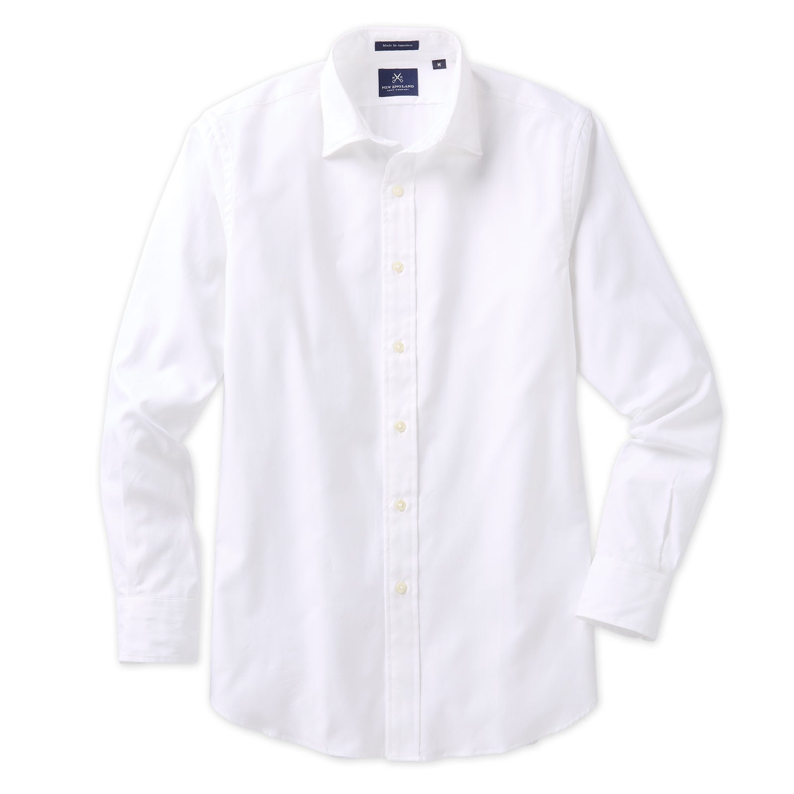 WESTON OXFORD CLOTH SPREAD COLLAR SPORT SHIRT - White S WESTON OXFORD CLOTH SPREAD COLLAR SPORT SHIRT - White S