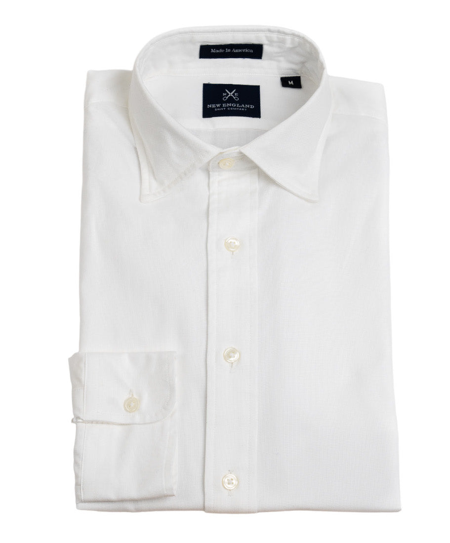Weston Spread Collar White Oxford Sport Shirt