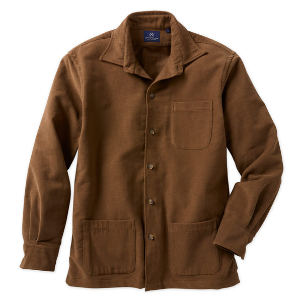 Sueded Moleskin Vicuna Wye Shirt Jacket - NewEnglandShirtCo