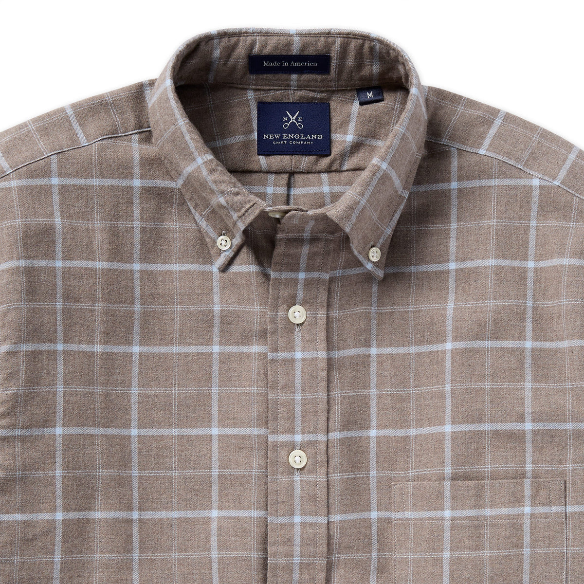 Bristol Button-Down Dark Shadow Heather Flannel Sport Shirt